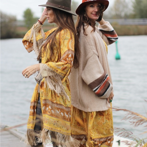 MYSTIC TASSELLED ROBE IN SUNFLOWER - Picture 1 of 10